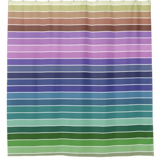 Regenbogenstreifen Duschvorhang (Vorderseite)