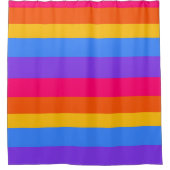 Regenbogenstreifen Duschvorhang (Vorderseite)