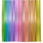 Regenbogenstreifen Duschvorhang (Vorderseite)