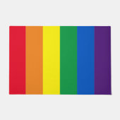 Regenbogenstreifen Farben Lgbt Lgbtq Schwulenflagg Fußmatte (Vorderseite)