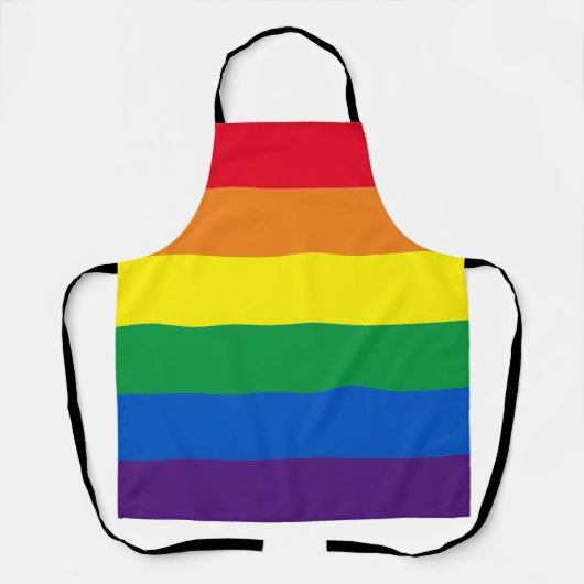 Regenbogenstreifen Farben Lgbt Lgbtq Schwulenflagg Schürze (Vorderseite)