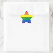 Regenbogenstreifen Farben Lgbt Lgbtq Schwulenflagg Stern-Aufkleber (Tasche)