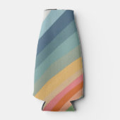 Regenbogenstreifen farbenfrohe Waves Flaschenkühler (Vorderseite)