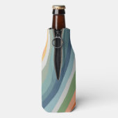 Regenbogenstreifen farbenfrohe Waves Flaschenkühler (Flasche Rückseite)