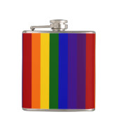 Regenbogenstreifen Flachmann (Vorderseite)