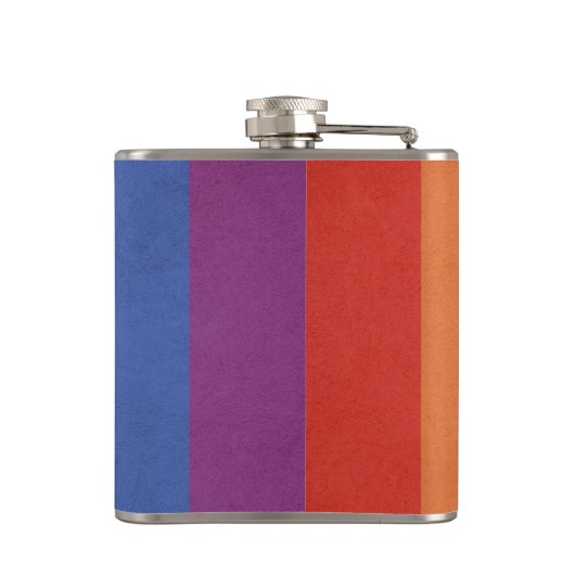 Regenbogenstreifen Flachmann (Rückseite)