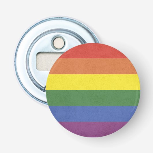 Regenbogenstreifen Flaschenöffner (Vorderseite)