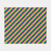 Regenbogenstreifen - Fleece Blanket (Vorderseite (Horizontal))