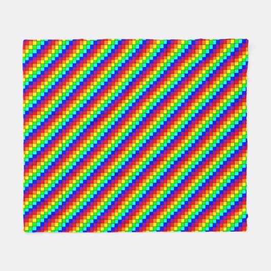 Regenbogenstreifen - Fleece Blanket (Vorderseite (Horizontal))