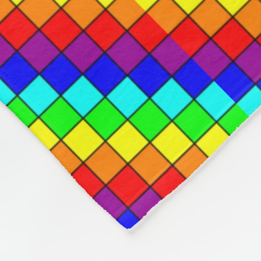 Regenbogenstreifen - Fleece Blanket (Ecke)