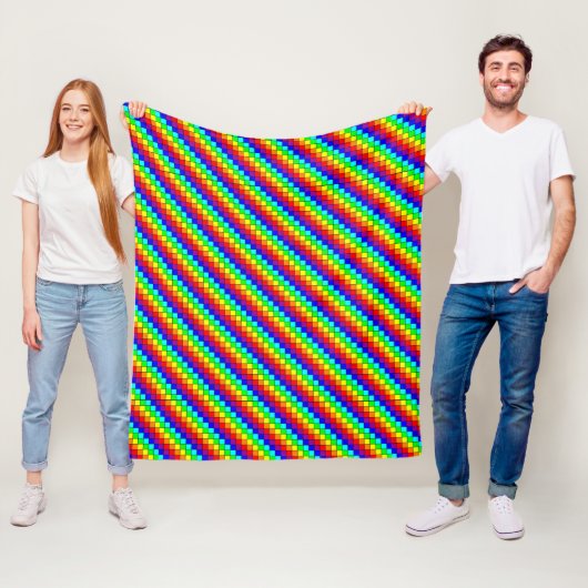 Regenbogenstreifen - Fleece-Decke Fleecedecke (Beispiel)
