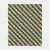 Regenbogenstreifen - Fleece-Decke Fleecedecke (Vorderseite)