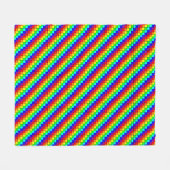 Regenbogenstreifen - Fleece-Decke Fleecedecke (Vorderseite (Horizontal))