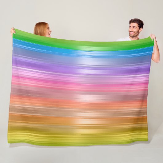 Regenbogenstreifen Fleecedecke (Beispiel)