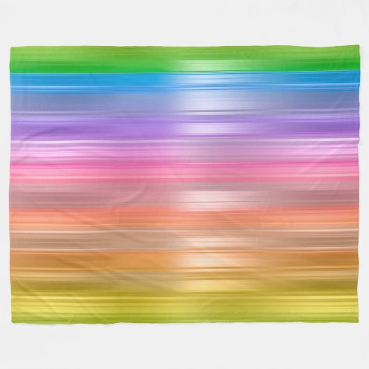 Regenbogenstreifen Fleecedecke (Vorderseite (Horizontal))