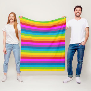 Regenbogenstreifen Fleecedecke