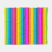 Regenbogenstreifen Fleecedecke (Vorderseite (Horizontal))