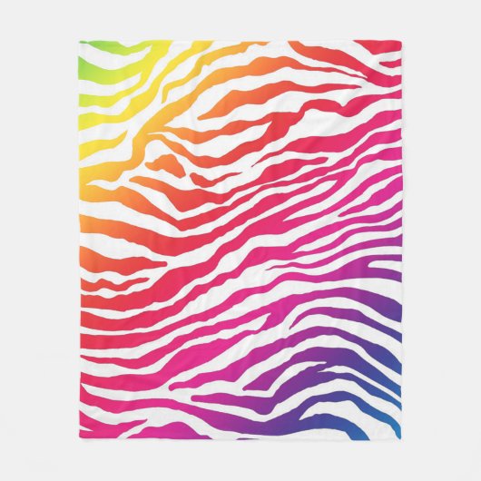 Regenbogenstreifen Fleecedecke (Vorderseite)