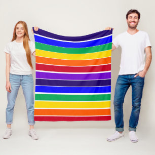 Regenbogenstreifen Fleecedecke