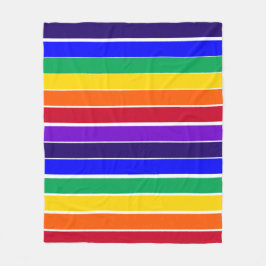 Regenbogenstreifen Fleecedecke