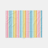 Regenbogenstreifen Fleecedecke (Vorderseite (Horizontal))