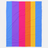 Regenbogenstreifen Fleecedecke (Vorderseite)