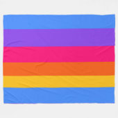 Regenbogenstreifen Fleecedecke (Vorderseite (Horizontal))