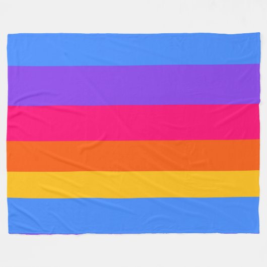 Regenbogenstreifen Fleecedecke (Vorderseite (Horizontal))