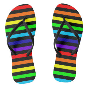 Regenbogenstreifen Flip Flops Badesandalen