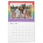Regenbogenstreifen für LGBT-Fotos Kalender (Feb 2026)