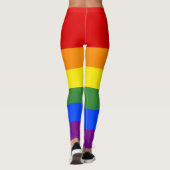 Regenbogenstreifen für LGBT Leggings (Rückseite)
