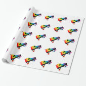 Regenbogenstreifen für Roller-Skate Geschenkpapier (Ungerollt)