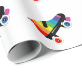 Regenbogenstreifen für Roller-Skate Geschenkpapier (Rolleneckpunkt)