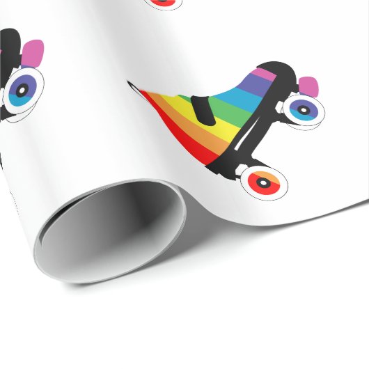 Regenbogenstreifen für Roller-Skate Geschenkpapier (Rolleneckpunkt)