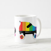 Regenbogenstreifen für Roller-Skate Kaffeetasse (VorderseiteRechts)