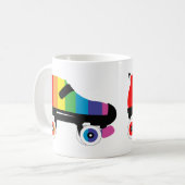 Regenbogenstreifen für Roller-Skate Kaffeetasse (Vorderseite Links)