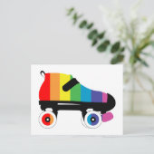 Regenbogenstreifen für Roller-Skate Postkarte (Stehend Vorderseite)
