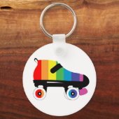 Regenbogenstreifen für Roller-Skate Schlüsselanhänger (Vorderseite)