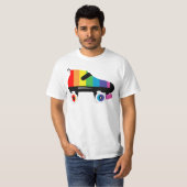 Regenbogenstreifen für Roller-Skate T-Shirt (Vorne ganz)