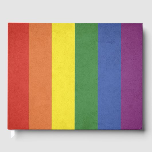 Regenbogenstreifen Gästebuch (Vorderseite)