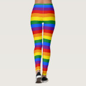 Regenbogenstreifen Gay Pride Design Leggings (Rückseite)