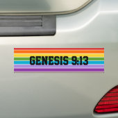 Regenbogenstreifen, Genesis 9:13 Autoaufkleber (Auf Auto)