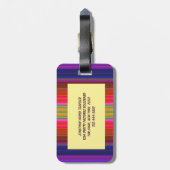 Regenbogenstreifen Gepäckanhänger (Rückseite vertikal)