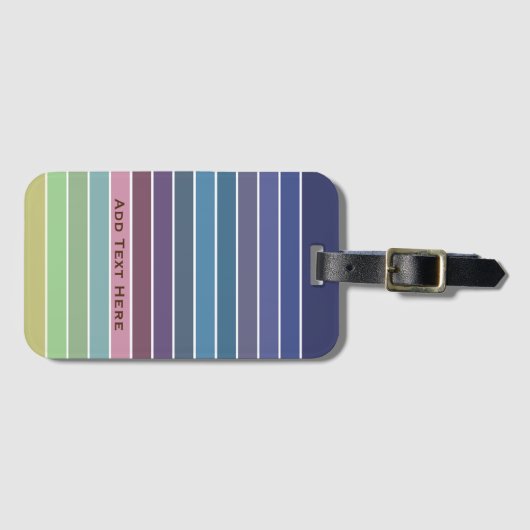 Regenbogenstreifen Gepäckanhänger (Vorderseite (Horizontal))