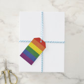 Regenbogenstreifen Geschenkanhänger (Mit Garn)