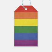 Regenbogenstreifen Geschenkanhänger (Rückseite)