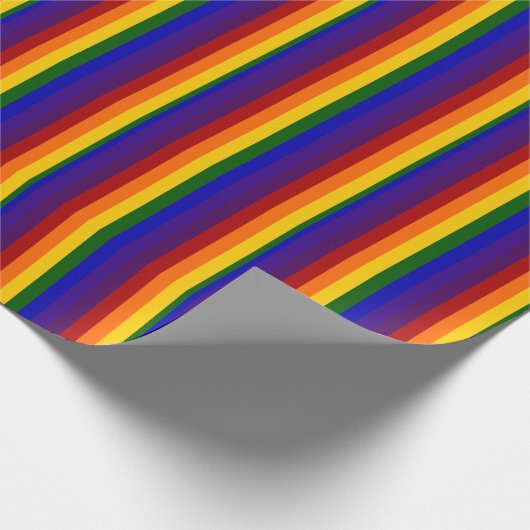 Regenbogenstreifen Geschenkpapier (Ecke)