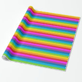 Regenbogenstreifen Geschenkpapier (Ungerollt)