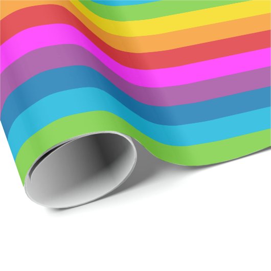 Regenbogenstreifen Geschenkpapier (Rolleneckpunkt)