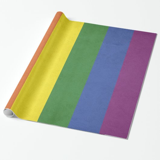 Regenbogenstreifen Geschenkpapier (Ungerollt)